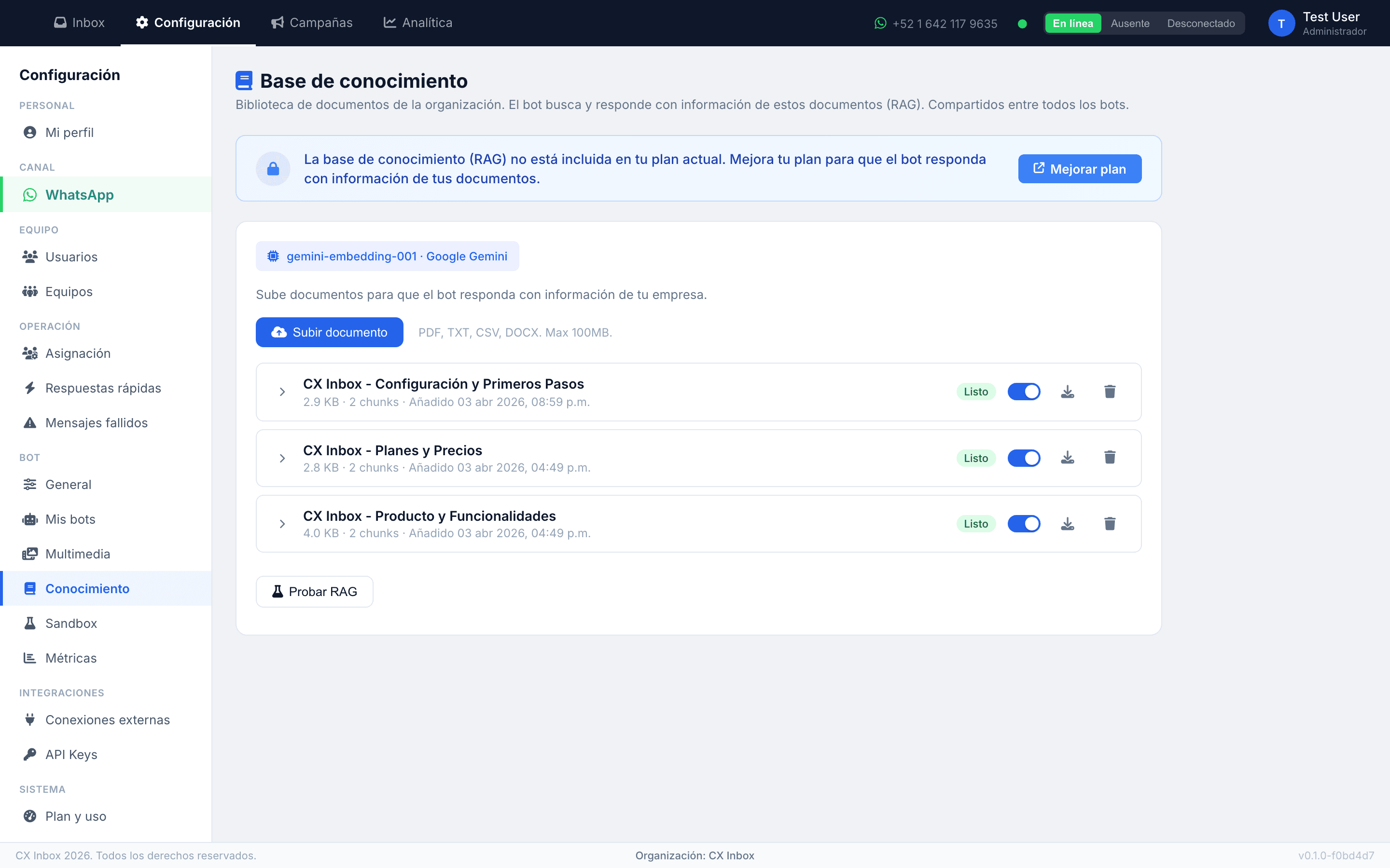 Base de conocimiento