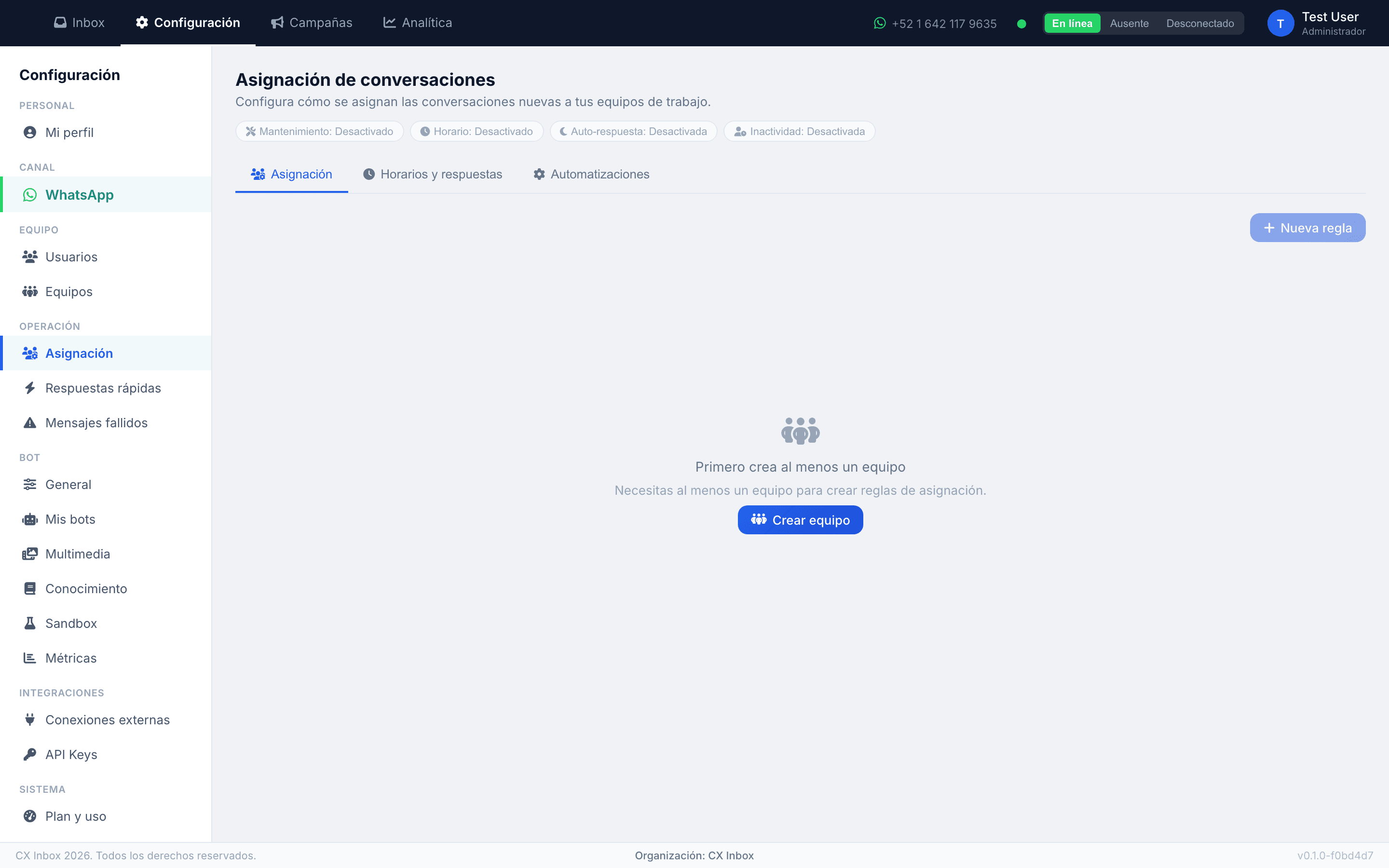 Reglas de asignación
